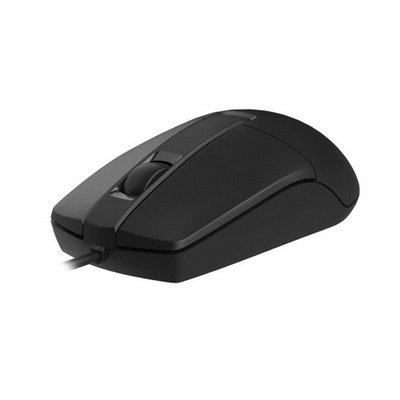 Mouse A4Tech OP-330S, Optical, 1200 dpi, 3 buttons, Ambidextrous, Silent, 1.5m, USB, Black 203870 фото