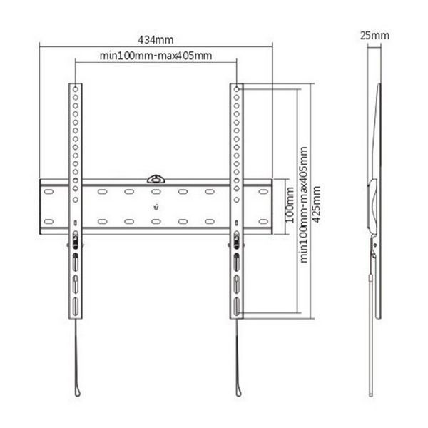 Wall Mount Gembird "WM-55F-02" Black 32"-55", max.40kg, VESA mm: up 400 x 400 204610 Imagini