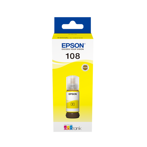 Ink Epson C13T09C44A, 108 EcoTank Yellow ink bottle 211268 фото