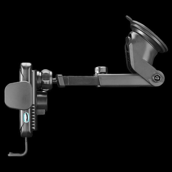 Suction Cup Car Holder Cellular, Hug Dual Pro With Wireless Charging 15W, Black 201068 фото