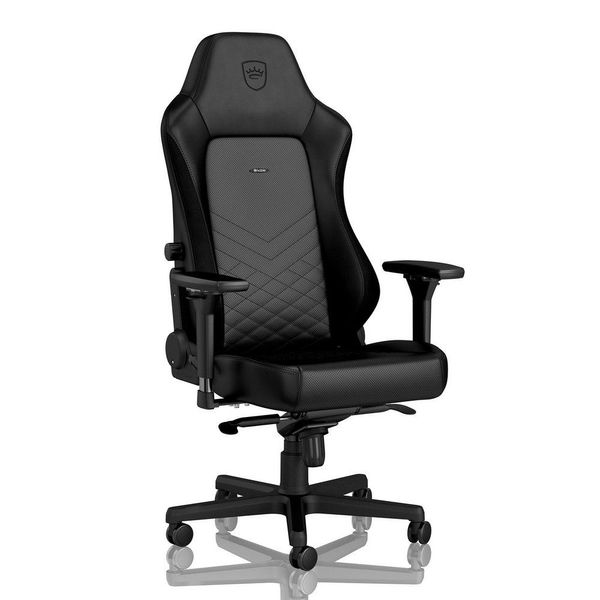 Gaming Chair Noble Hero NBL-HRO-PU-BLA Black/Black, User max load up to 150kg / height 165-190cm 117086 фото