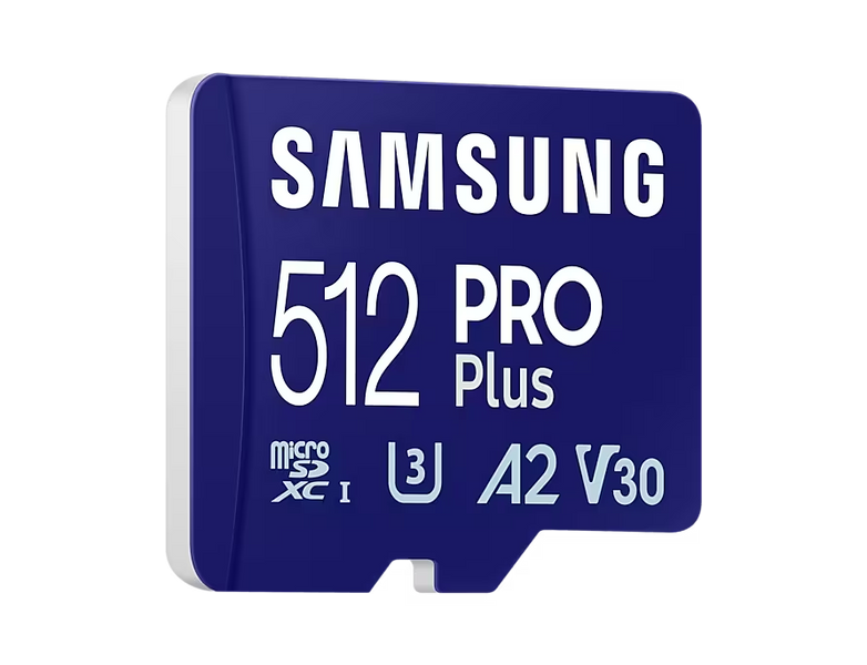 512GB MicroSD (Class 10) UHS-I (U3) +SD adapter, Samsung PRO Plus "MB-MD512SA" (R/W:180/130MB/s) 207501 фото