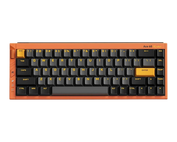 Gaming Keyboard MCHOSE Ace 68 Turbo, Hall Effect Mechanical, 65% Layout, Mount Tai Magnetic GT SW, Galaxy Orange 260757 фото