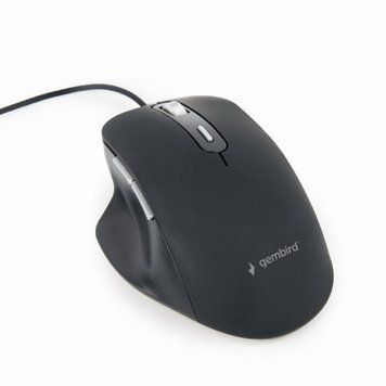 Mouse Gembird MUS-6B-02, 1200-3200 dpi, 6 buttons, Ergonomic, 1.35m, Black, USB 148823 фото
