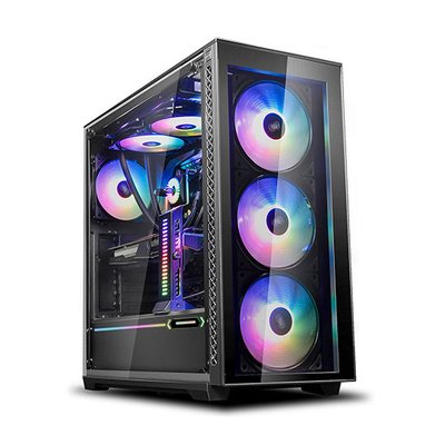 Case ATX Deepcool MATREXX 70 ADD-RGB 3F, w/o PSU, 4x 120mm fans (3x RGB+1x Black), TG, USB3.0, Black 105037 фото