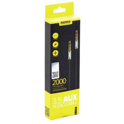 AUX Audio Cable Remax, 2M, Black 205863 фото