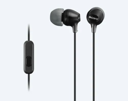 Earphones SONY MDR-EX15LP, 3pin 3.5mm jack L-shaped, Cable: 1.2m, Black 128676 фото