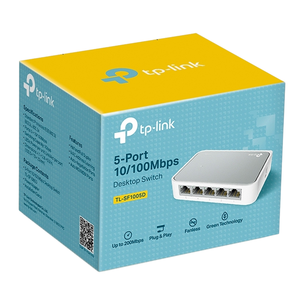.5-port 10/100Mbps Desktop Switch TP-LINK "TL-SF1005D", Plastic Case 19553 Imagini