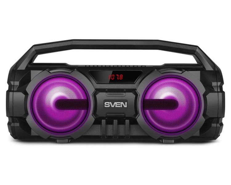 Speakers SVEN "PS-415" 12w, Black, Bluetooth, Karaoke, microSD, FM, AUX, USB, power:1500mA, DC5V 124751 фото