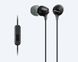 Earphones SONY MDR-EX15LP, 3pin 3.5mm jack L-shaped, Cable: 1.2m, Black 128676 фото 2