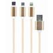 Cable 3-in-1 MicroUSB/Lightning/Type-C - AM, 1.0 m, GOLD, Cablexpert, CC-USB2-AM31-1M-G 89254 фото 2