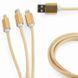 Cable 3-in-1 MicroUSB/Lightning/Type-C - AM, 1.0 m, GOLD, Cablexpert, CC-USB2-AM31-1M-G 89254 фото 1