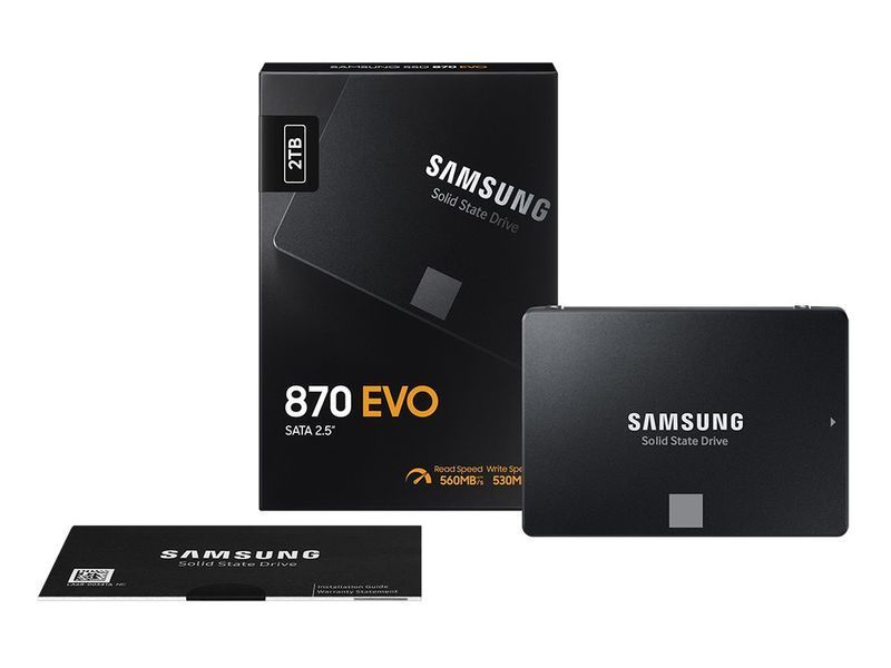 2.5" SATA SSD 2.0TB Samsung 870 EVO "MZ-77E2T0B" [R/W:560/530MB/s, 98K IOPS, MGX, V-NAND 3bit MLC] 142070 Imagini