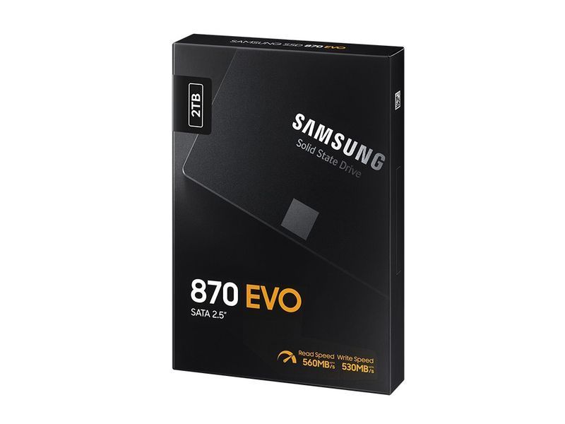 2.5" SATA SSD 2.0TB Samsung 870 EVO "MZ-77E2T0B" [R/W:560/530MB/s, 98K IOPS, MGX, V-NAND 3bit MLC] 142070 Imagini